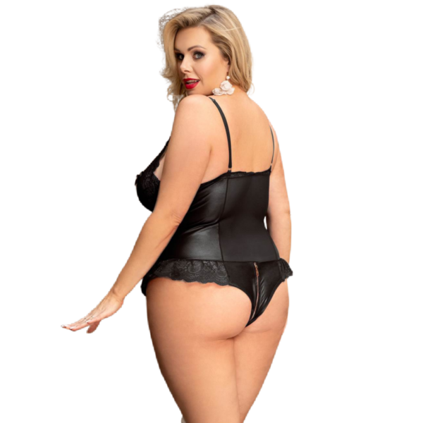 Queen Lingerie Teddy Con Cremallera Plus Size - Imagen 2