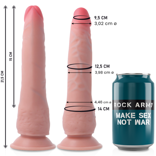 Rockarmy – Dual Density Crusader Dildo Realista 21.5 Cm - Imagen 2