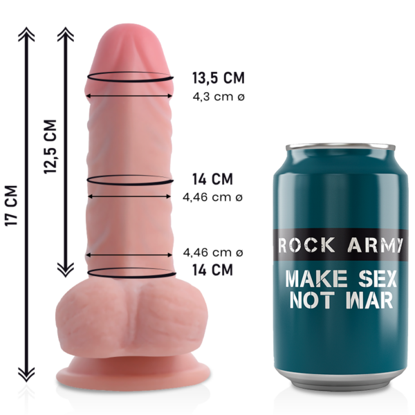 Rockarmy – Dual Density Panzer Dildo Realista 17cm - Imagen 2