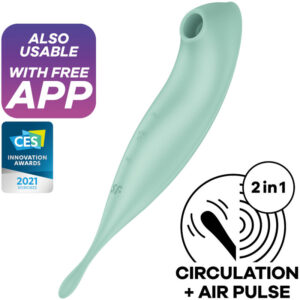 Satisfyer Twirling Pro+ Estimulador Y Vibrador App – Verde