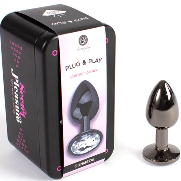 Secret Play – Gunmetal Butt Plug Talla S 7 Cm - Imagen 2