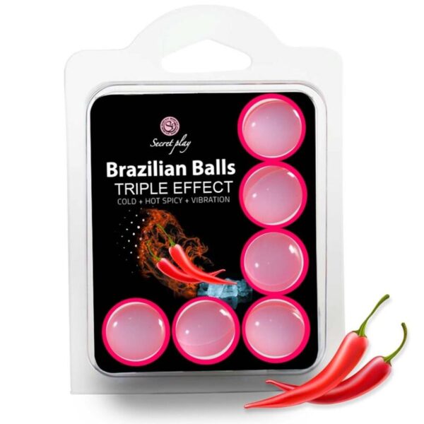 Secret Play Set 6 Brazilian Balls Triple Efecto