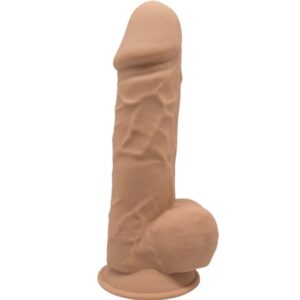 Silexd – Modelo 1 Pene Realistico Silicona Premium Silexpan Caramelo 21.5 Cm
