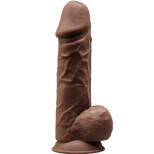 Silexd – Modelo 1 Pene Realistico Silicona Premium Silexpan Marron 21.5 Cm