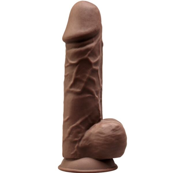 Silexd – Modelo 1 Pene Realistico Silicona Premium Silexpan Marron 21.5 Cm