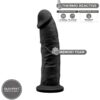 Silexd – Modelo 2 Pene Realistico Silicona Premium Silexpan Negro 19 Cm - Imagen 2