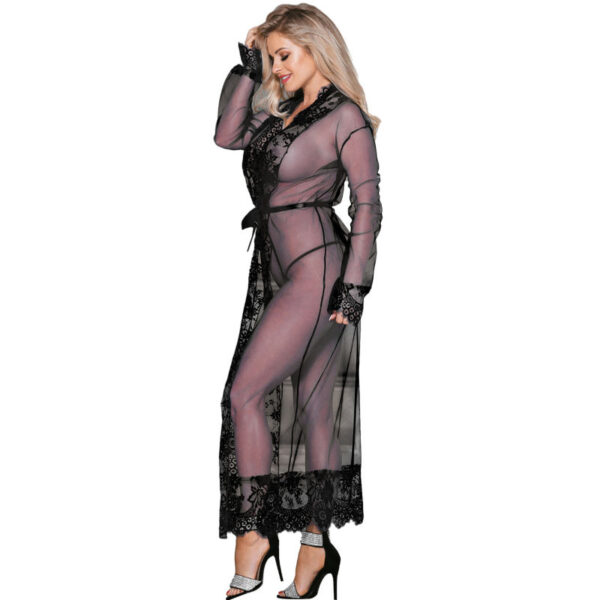 Subblime Peignoir – Diseño Floral Manga Larga S/m - Imagen 2