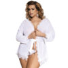 Subblime Queen Plus – Babydoll Manga Larga Blanco