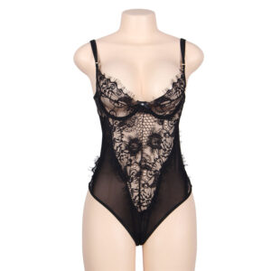 Subblime Queen Plus – Teddy Diseño Floral Y Flequitos Negro