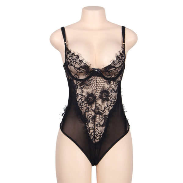 Subblime Queen Plus – Teddy Diseño Floral Y Flequitos Negro