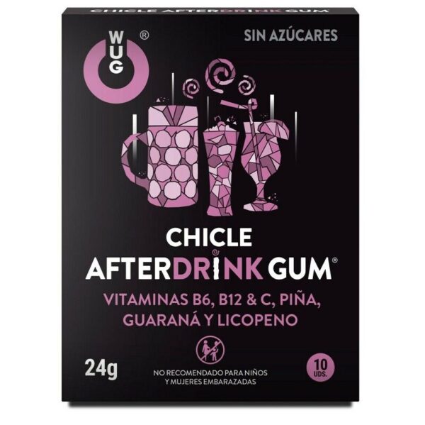 Wug Gum – After Drink Chicle Resaca 10 Unidades - Imagen 2
