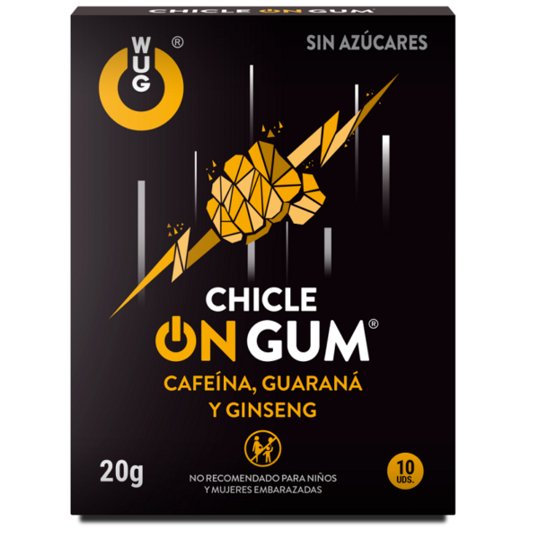 Wug Gum – on Chicle Cafeína. Ginseng Y Guaraná 10 Unidades - Imagen 2