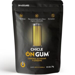 Wug Gum – on Chicle Cafeína. Ginseng Y Guaraná 10 Unidades