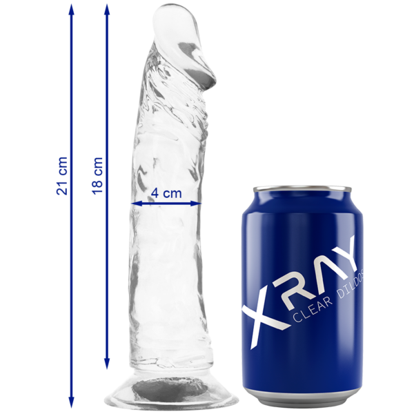 Xray Clear Dildo Transparente 21cm X 4cm