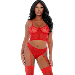 Ring Me Up Bustie Conjunto Rojo