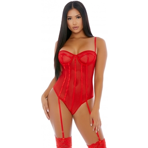 Sheer Up Mesh Conjunto Rojo