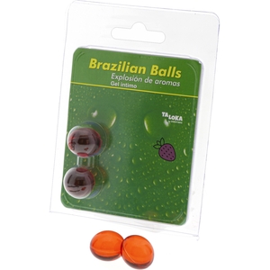 2 Brazilian Balls Explosion DE Aromas Gel Intimo DE Aroma Fresa Gel Intimo