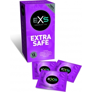 Exs Extra Safe – Preservativo Natural – 12 Pack