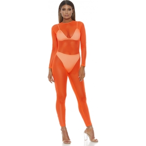 Body DE Malla Micro Net Mock Net – Naranja