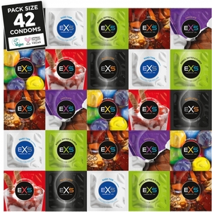 Exs Pack Preservativos Variados Sabores – 42 Uds