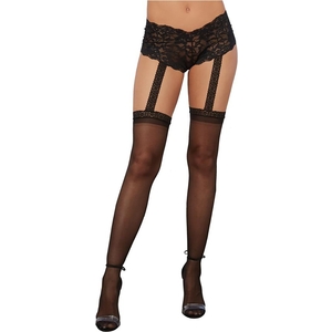 Garterhose Con Liguero – Negro