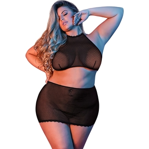 Sexytime -set Blusa Y Minifalda – Negro