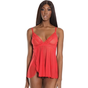 Picardias Con Tanga Festoneado – Rojo