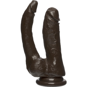 Doble Dildo Dippin D Firmskyn – Negro