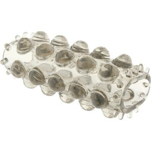 Super Stretchy Funda Texturada Para Pene Negro