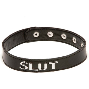X-play “slut” Collar – Negro