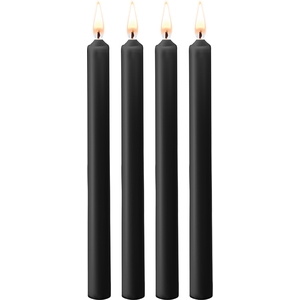 Teasing Wax Velas Largas – Parafina – 4-pack – Negro