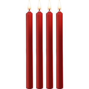 Teasing Wax Velas Largas – Parafina – 4-pack – Rojo