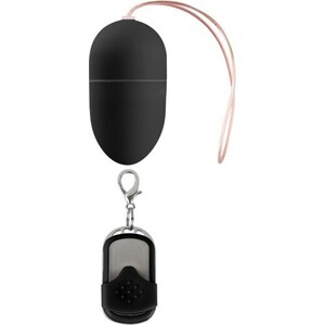 Huevo Vibrador 10 Velocidades Control Remoto Negro Mediano