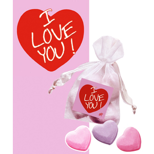 Expositor 12 Bolsitas Sales Corazones Baño Aromático Fresa