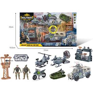 Set Militar C/2 Figuras Y Vehiculos