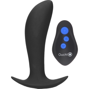 E-stim & Vibr Butt Plug Wrls Rmt – Negro