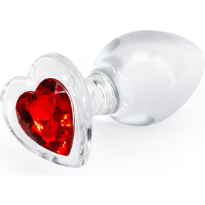 Plug Crystal Corazon Rojo M