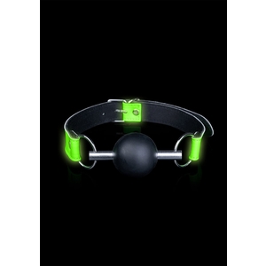 Ouch! Mordaza Con Bola – Fluorescente – Glow IN the Dark