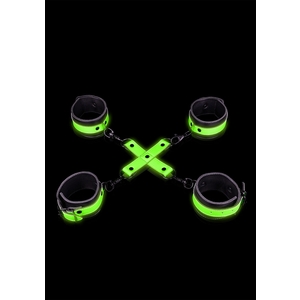 Ouch! – Esposas Para Muñecas Y Tobillos Con Cuerda – Glow IN the Dark