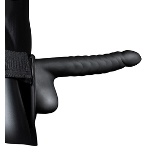 Ouch-correa Hueca Con Testículos – 8 / 21 Cm-negro