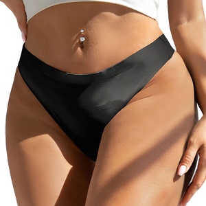 3xl Tanga DE Alta Calidad DE Color Sólido Negro