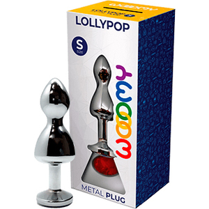 Wooomy Lollypop Plug Metal Double Ball Talla S – Color Rojo