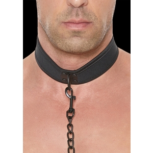 Ouch Puppy Play – Collar DE Neopreno Con Cadena – Negro