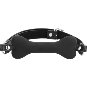 Ouch! Puppy Play – Mordaza DE Silicona Con Forma DE Huesito – Negro