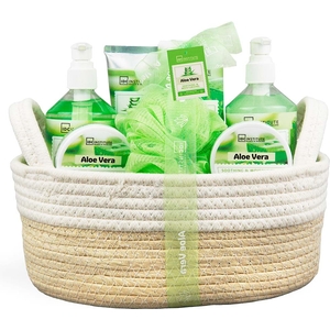 Set DE Regalo Cesta Cosmética 7 Piezas DE Aloe Vera.