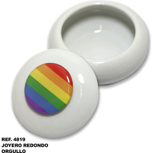 Joyero Redondo Con Bandera Lgbt