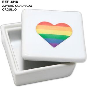 Joyero Cuadrado Con Corazon Lgbt