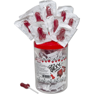 Piruleta Pito Bote Expositor 50 Und DE Caramelo DE Fresa – Cereza