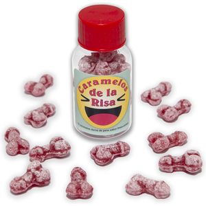 Bote DE 12 Caramelos DE Pito DE LA Risa DE Sabor Fresa-cereza