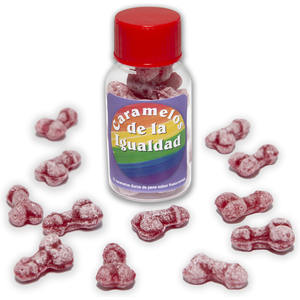 Bote DE 12 Caramelos DE Pito DE LA Igualdad DE Sabor Fresa-cereza